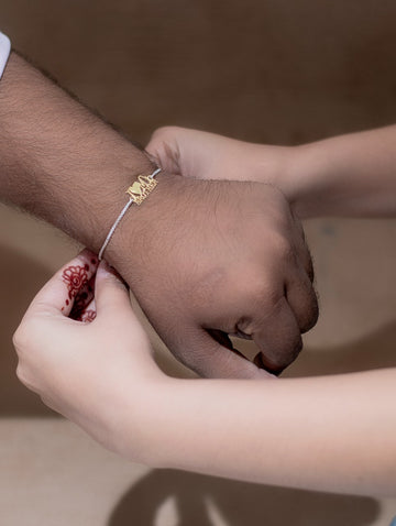 Premium Silver "I Love My Brother" Rakhi