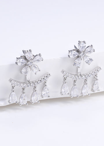 2 in 1 Flower Dangling Earrings