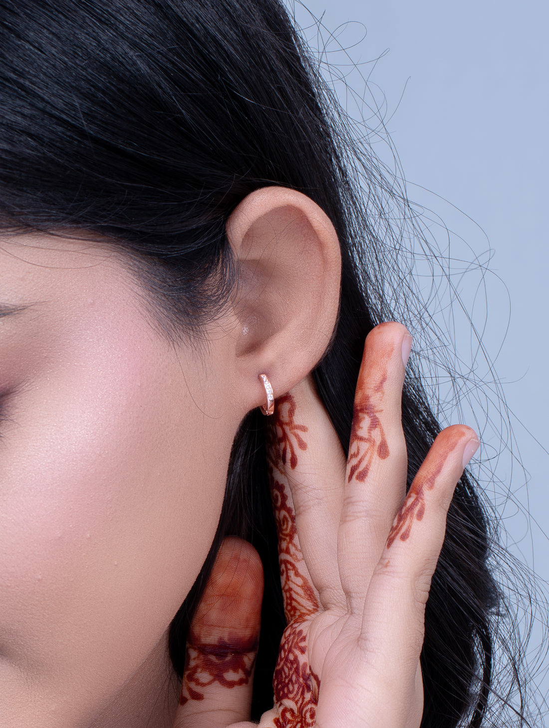 Rose Gold Minimalist Hoop Earrings