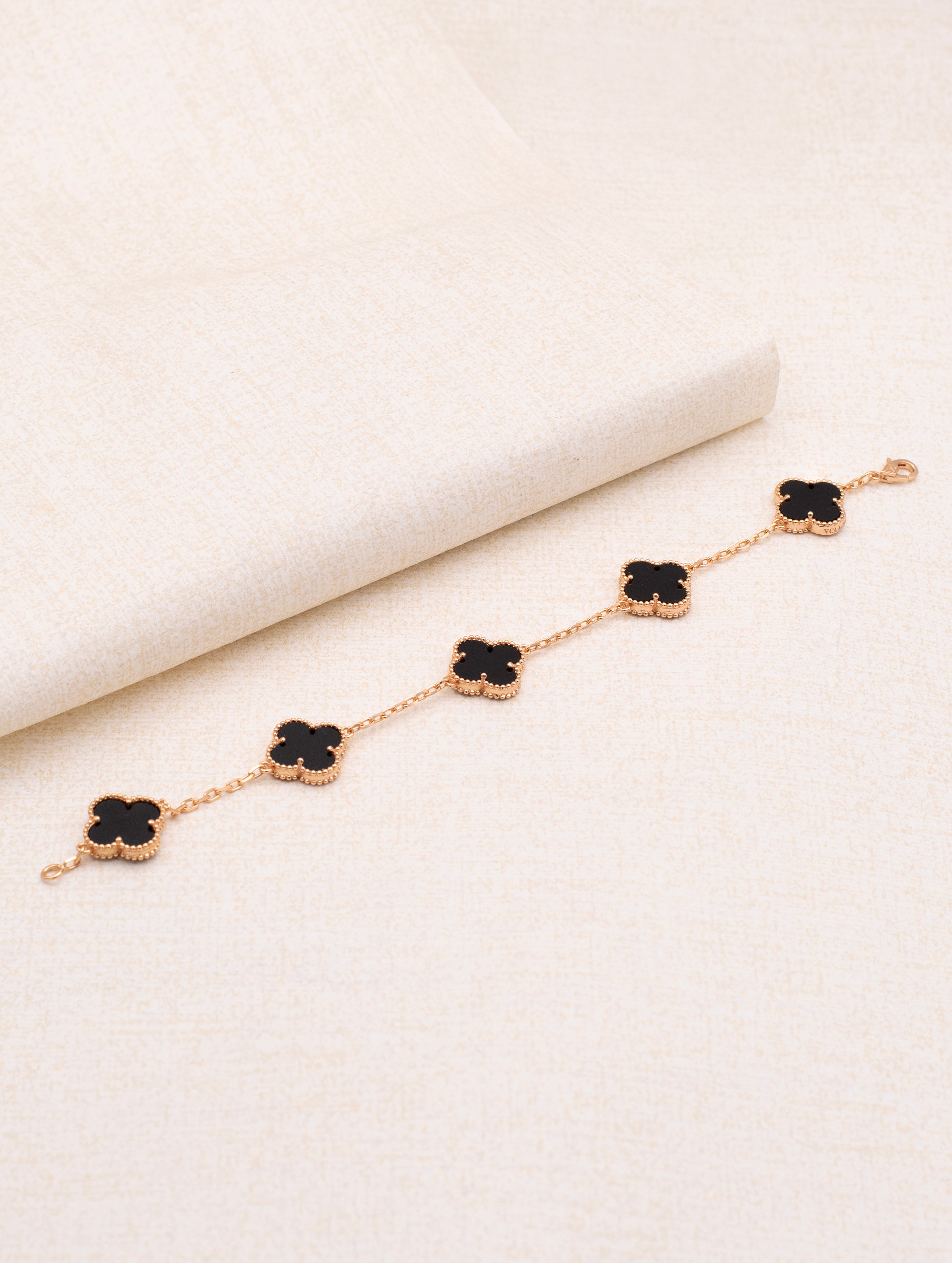 Silver Rose Gold Mother of Pearl Bracelet
