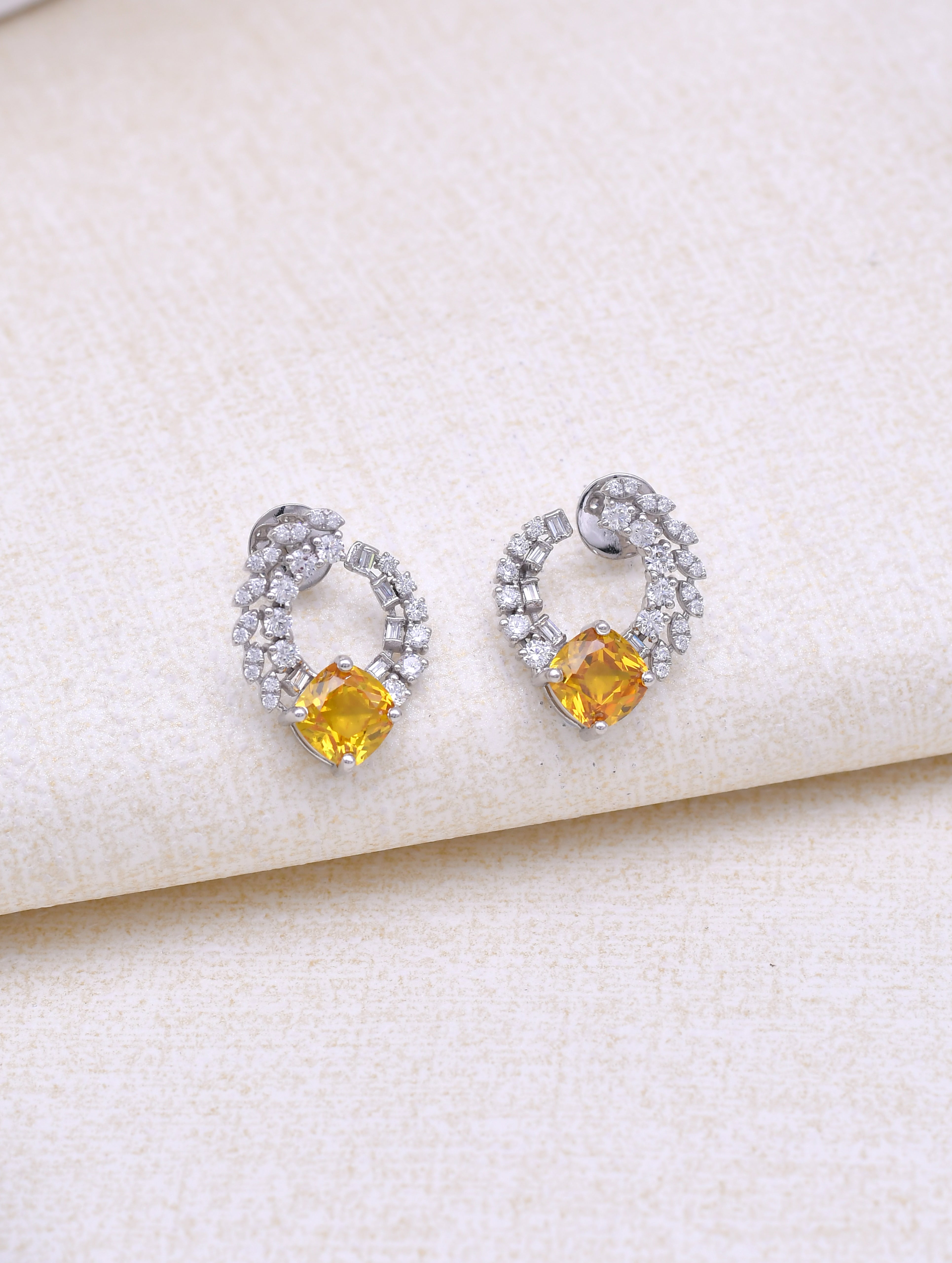 925 Sterling Silver Gold-Toned Huggie Hoop Earrings with Blue Gemstones