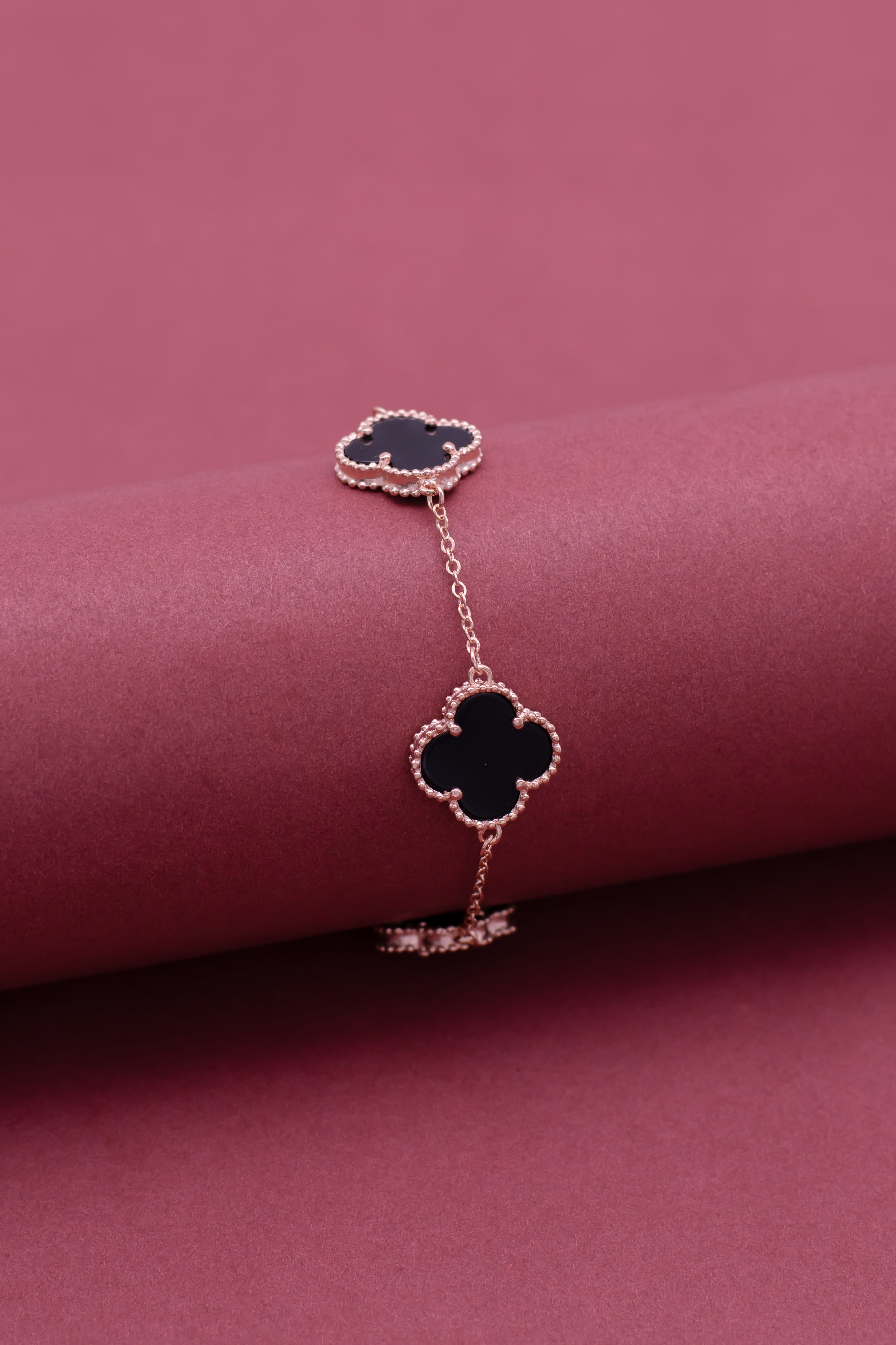 Silver Rose Gold Mother of Pearl Bracelet
