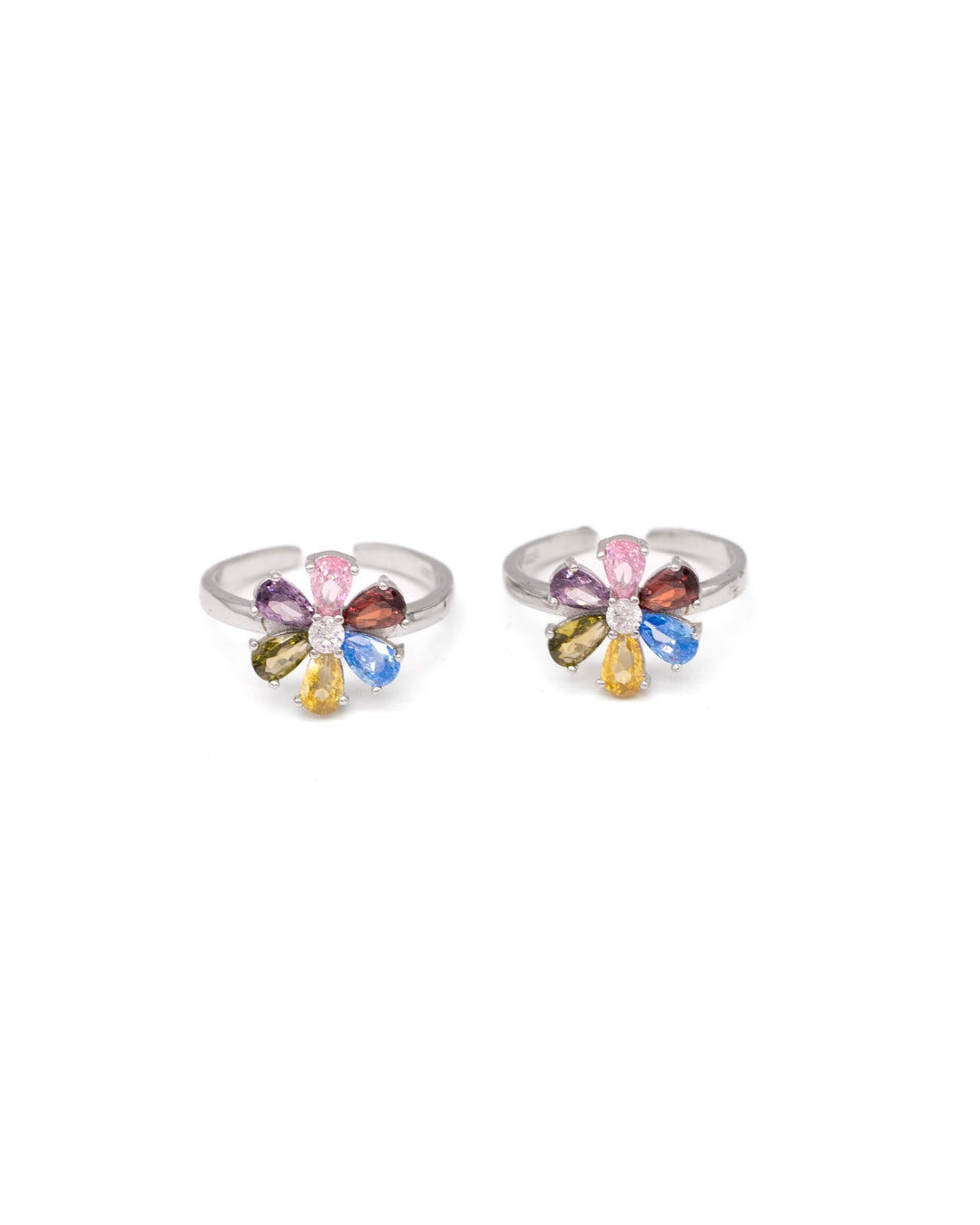 Five-Petal Blossom Toe Ring — Assorted Colourways