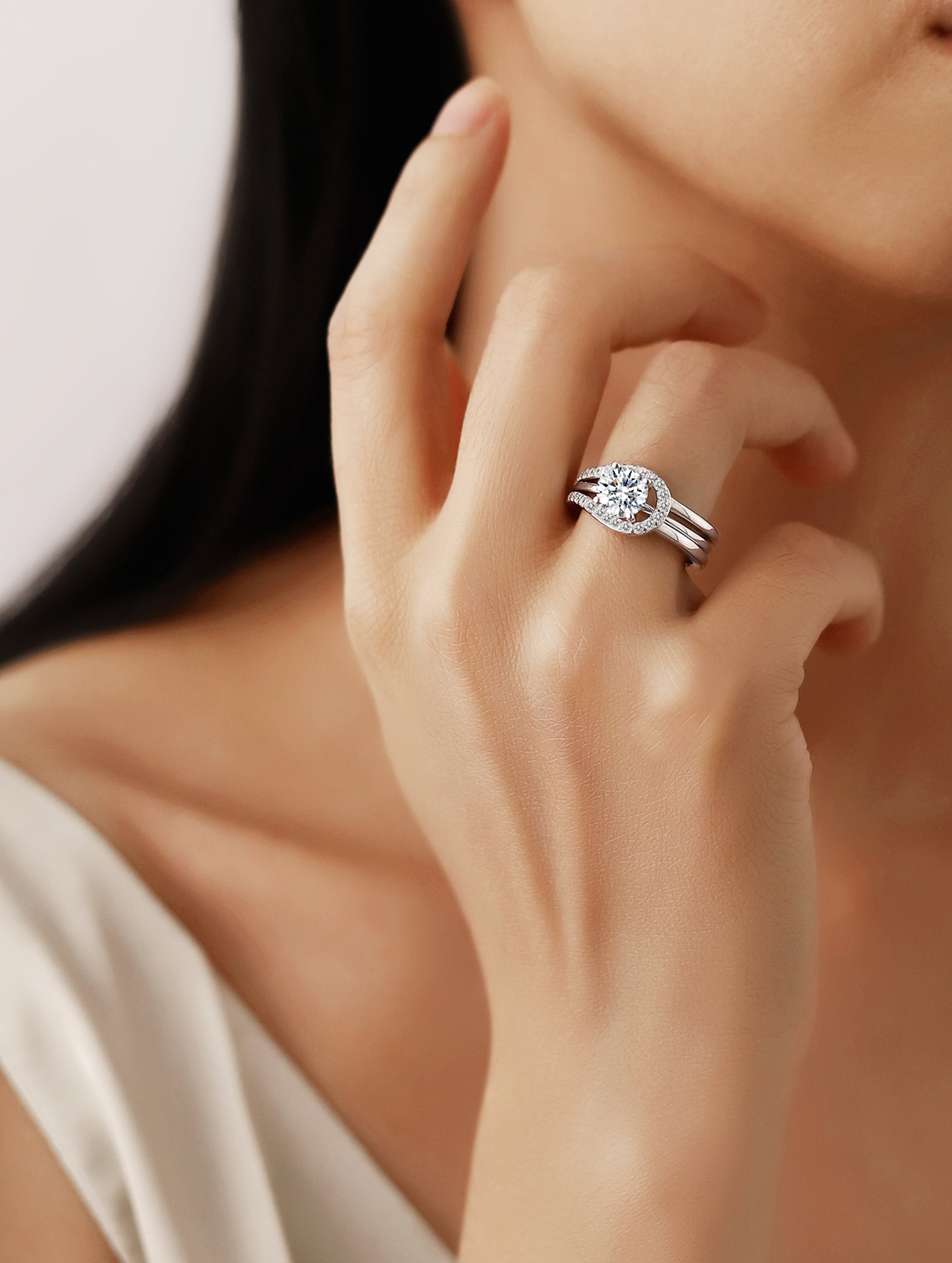 Solitaire & Zircon 2-in-1 Ring Set