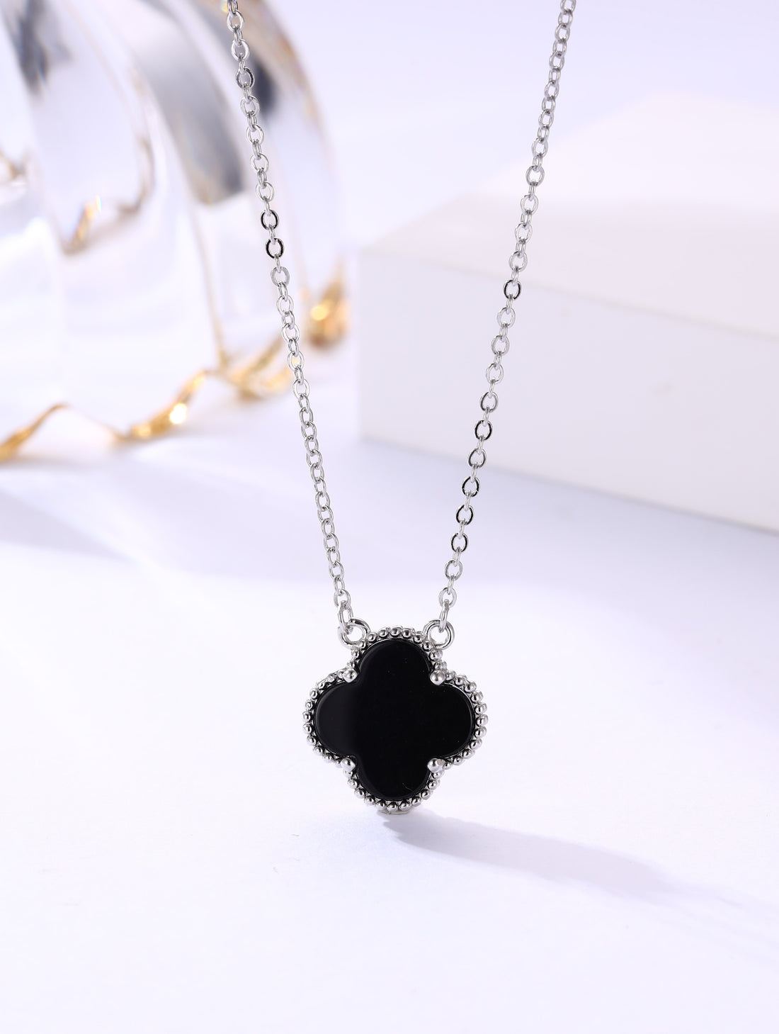 Sterling Silver Onyx Pendant Chain