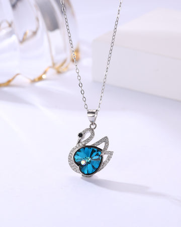 Sterling Silver Swan Charm Chain