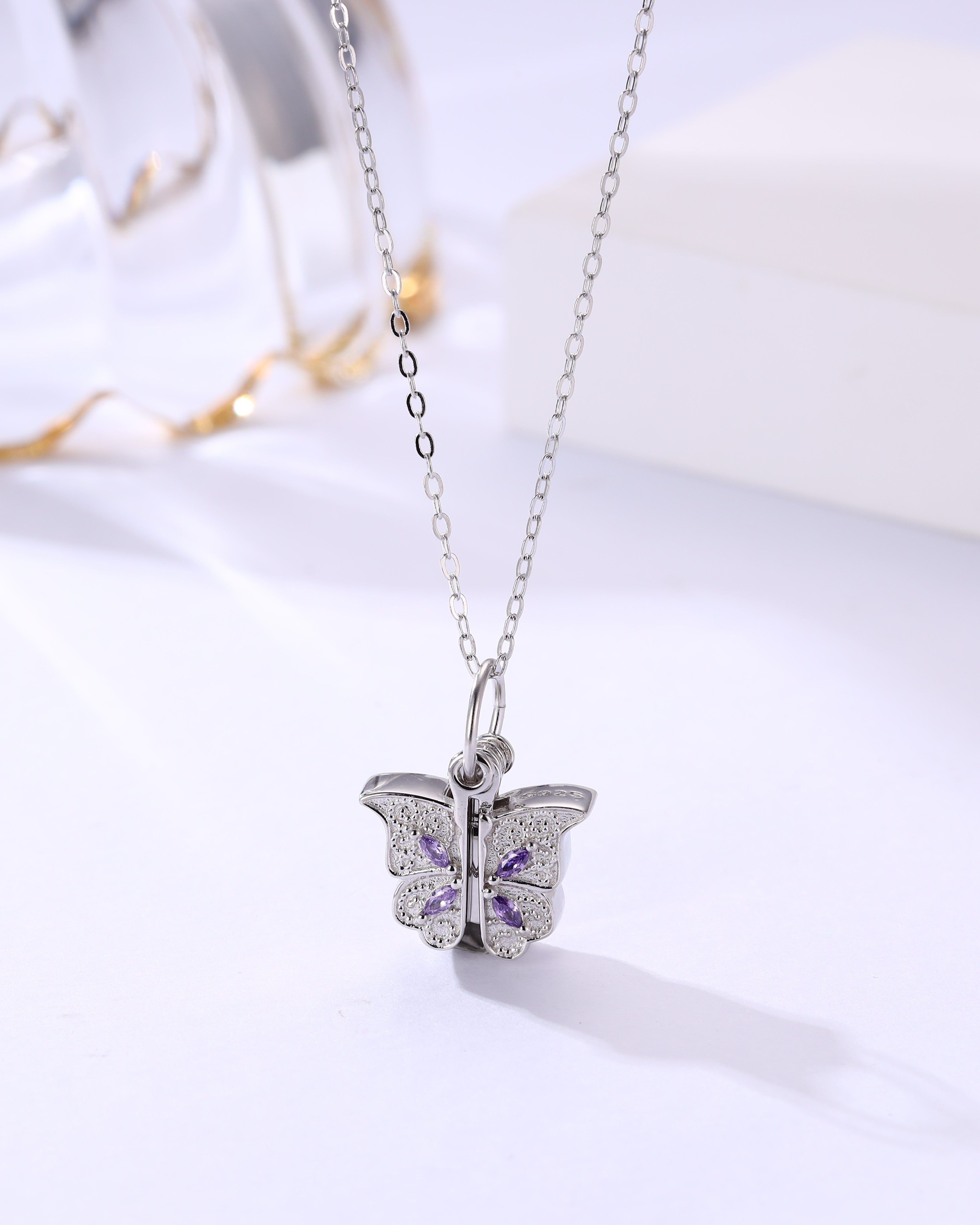 Whispering Love: Butterfly Charm Chain