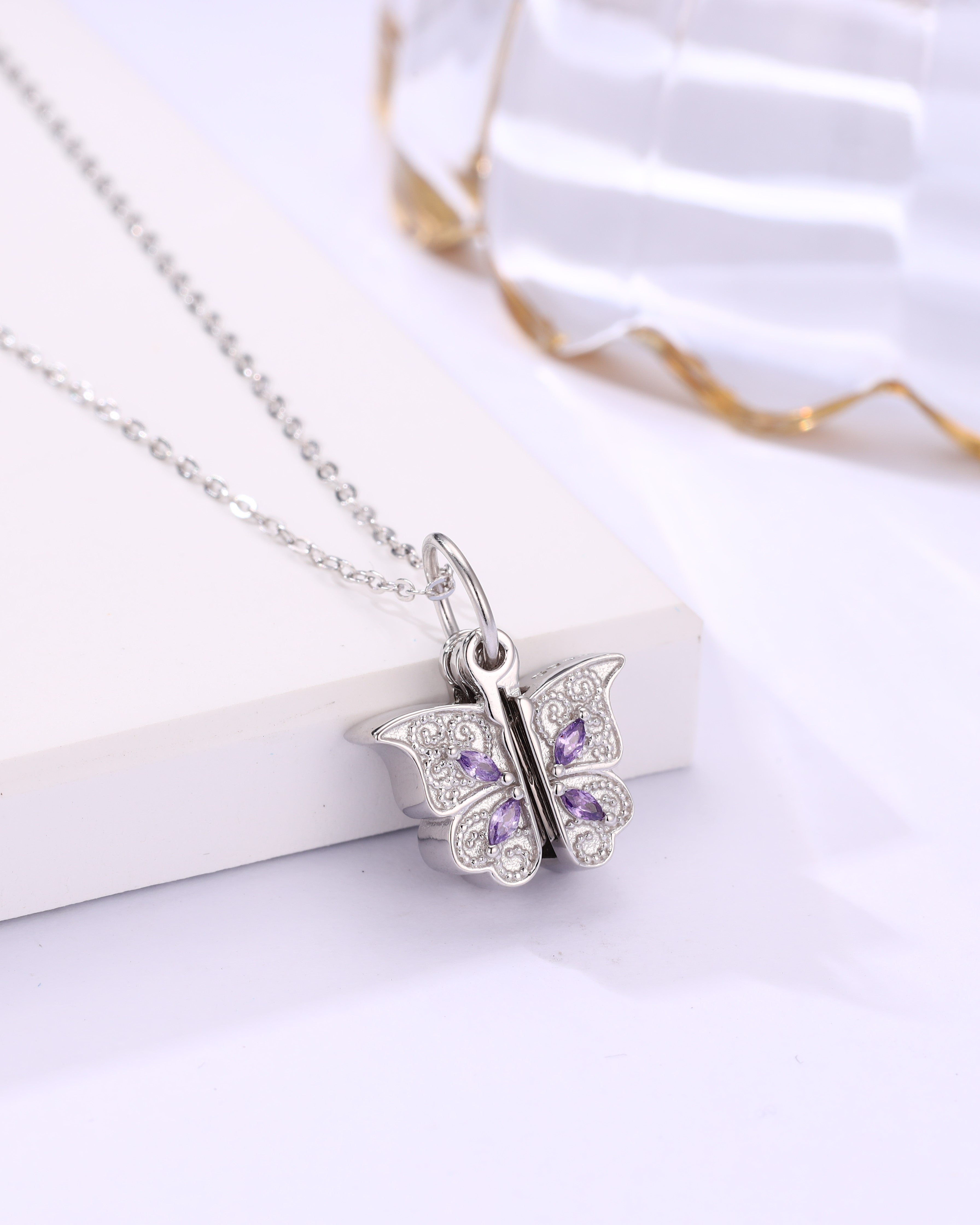 Whispering Love: Butterfly Charm Chain