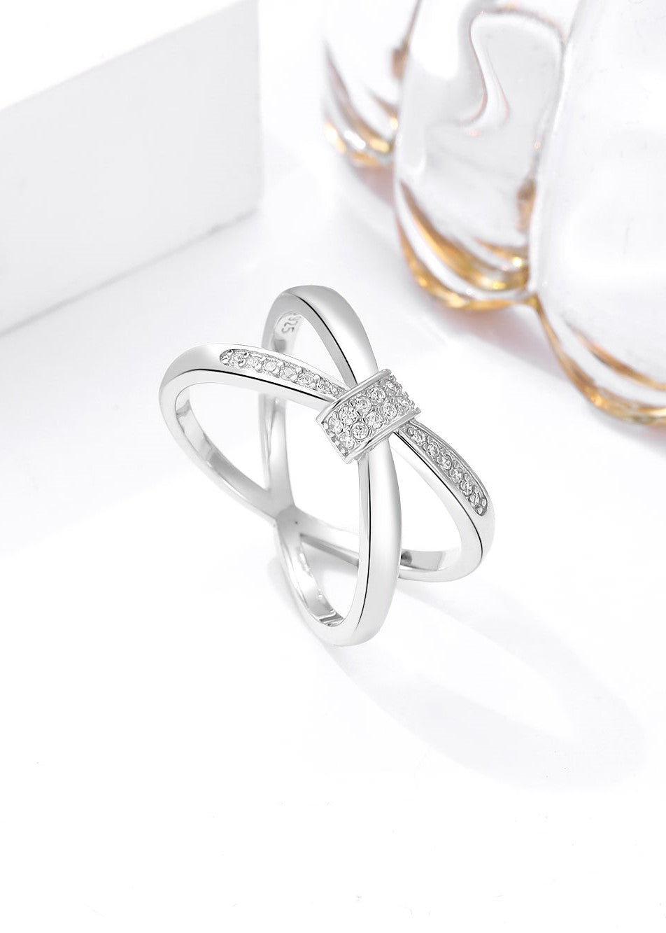Swarovski Zircon Crossover Ring