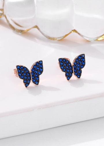 Blue Swarovski Glow Studs