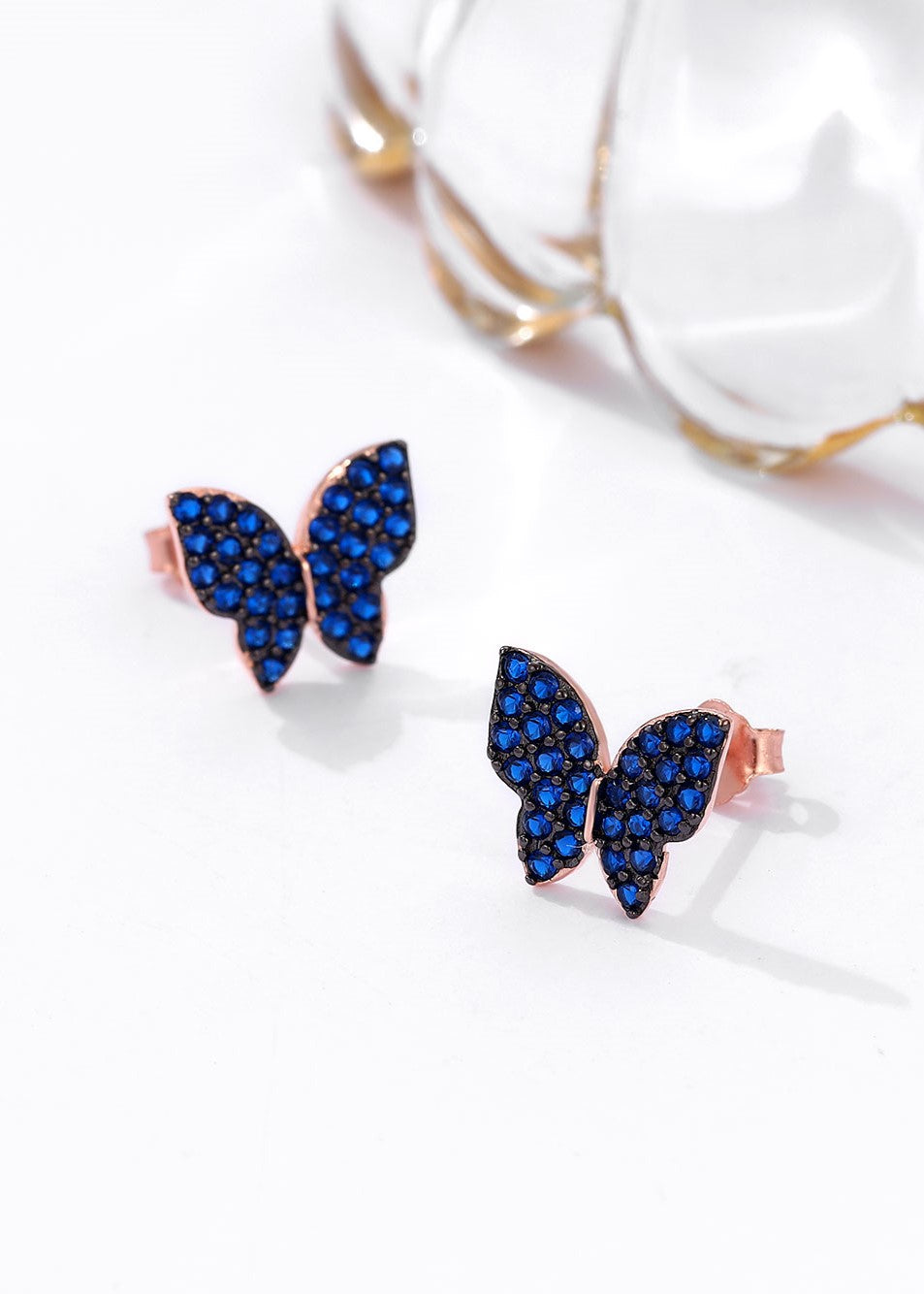Blue Swarovski Glow Studs