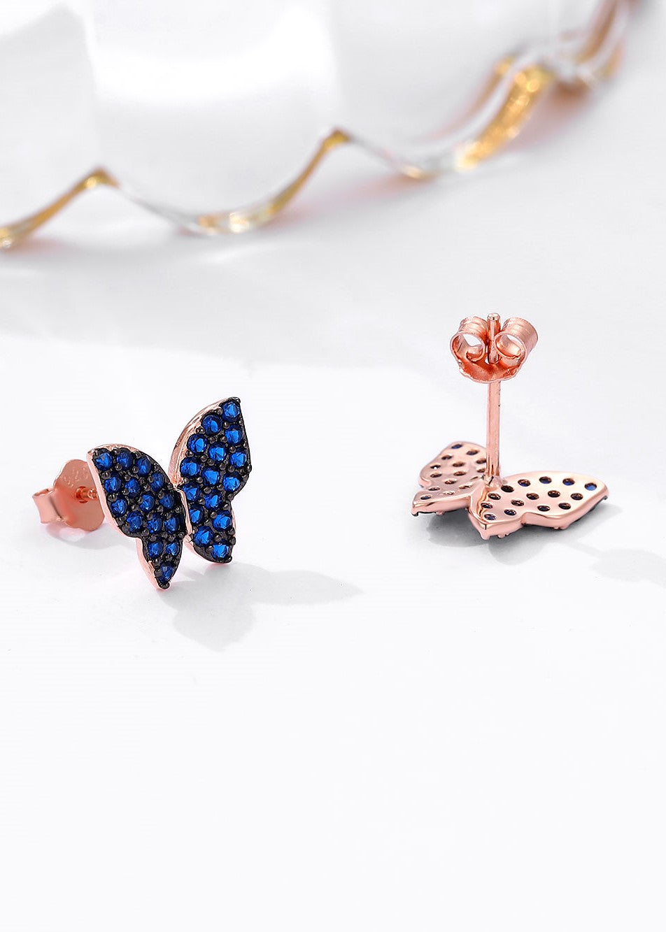 Blue Swarovski Glow Studs