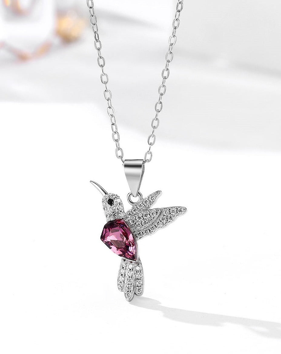 Swarovski Bird Silver Charm Chain