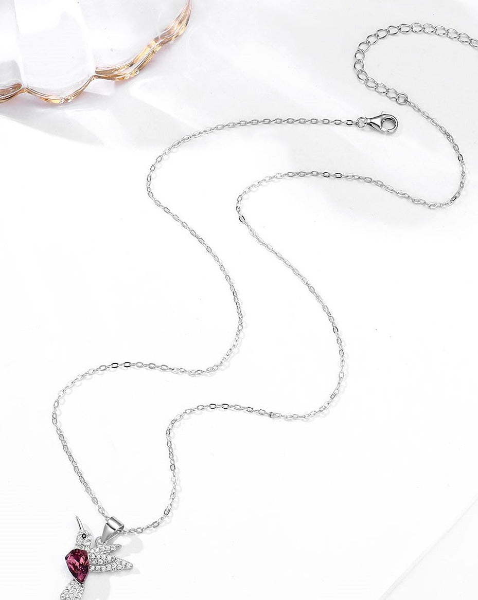 Swarovski Bird Silver Charm Chain