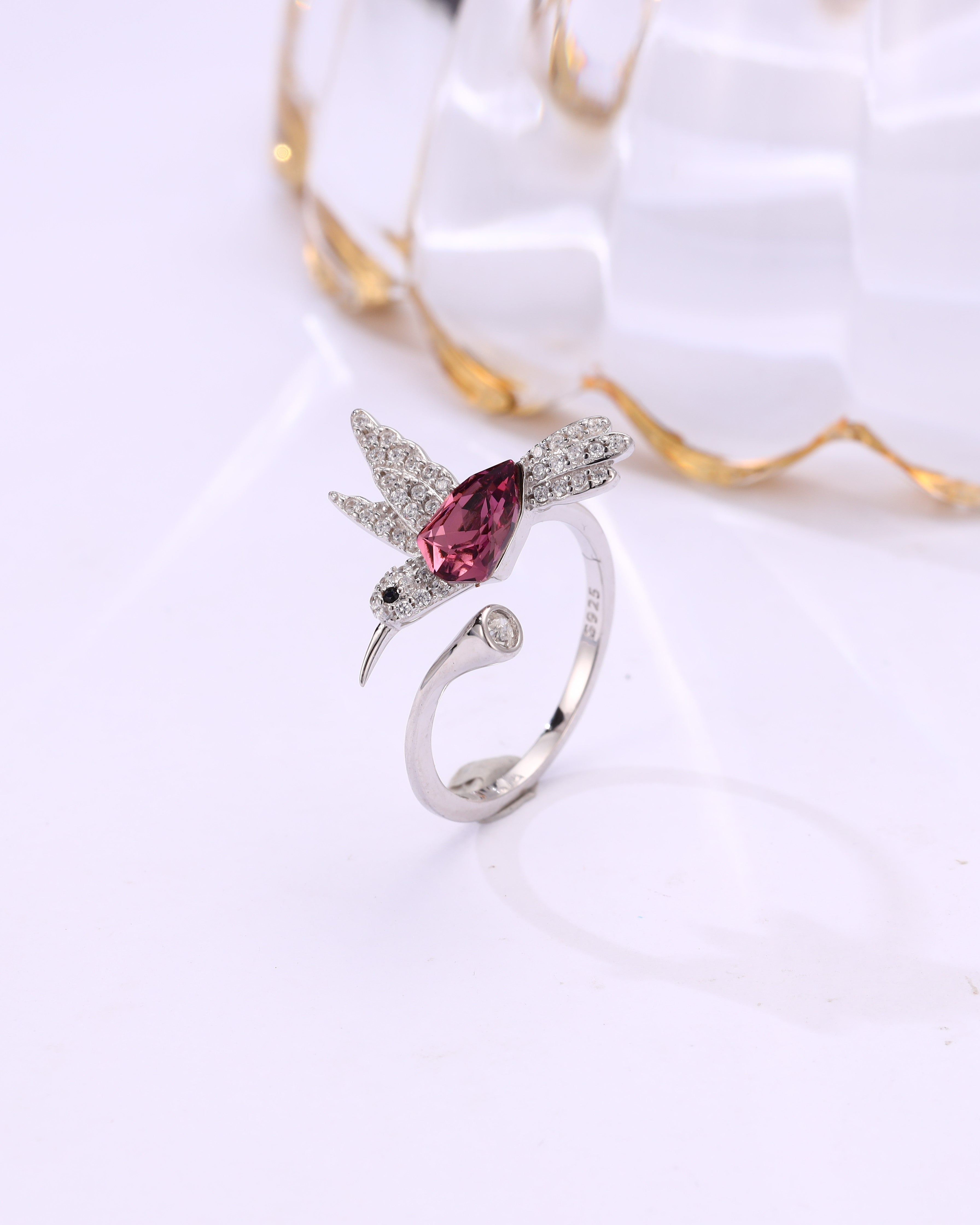 Hummingbird Pendant & Ring Set