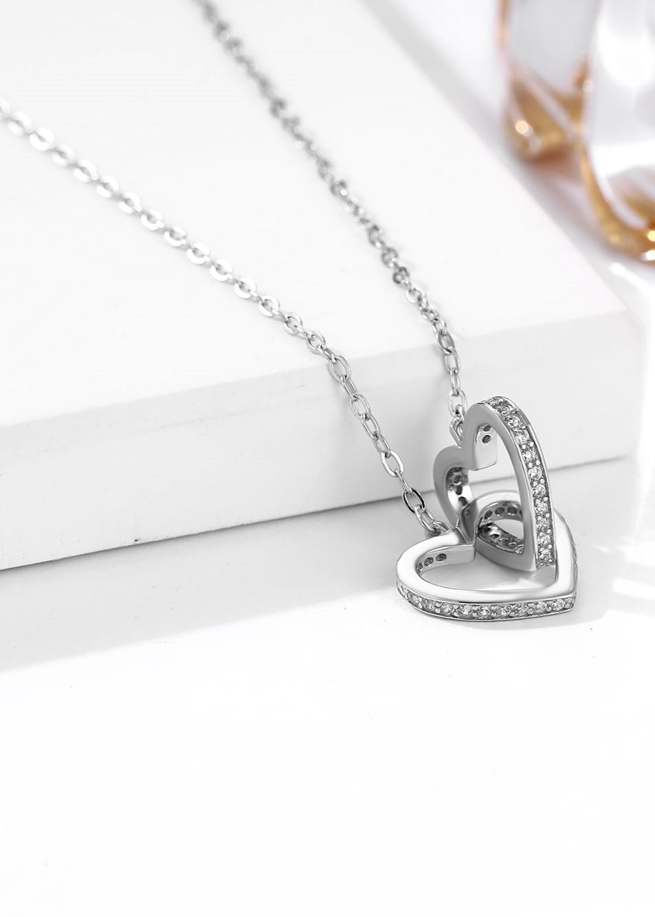 Dual Heart Sterling Silver Chain