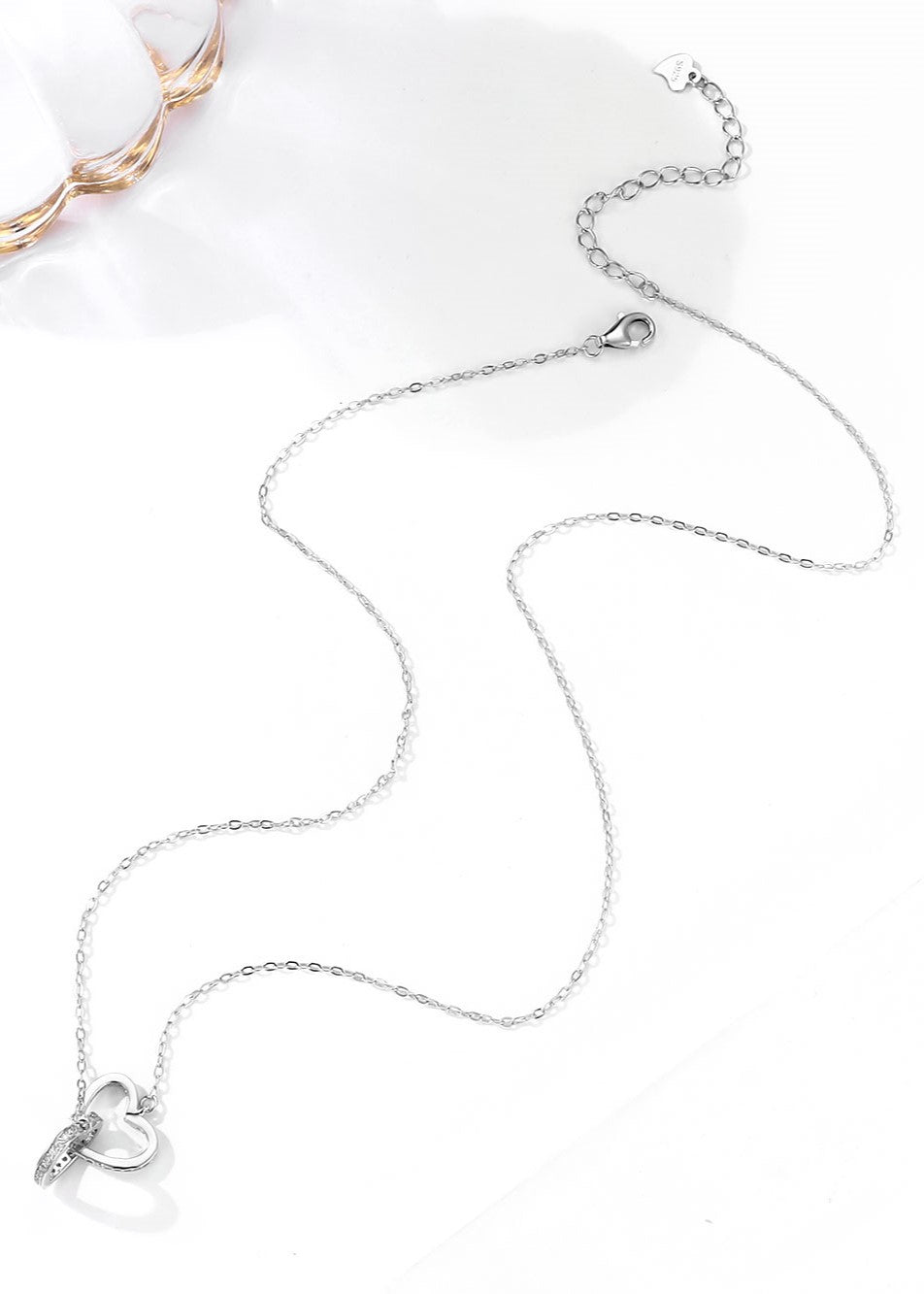 Dual Heart Sterling Silver Chain