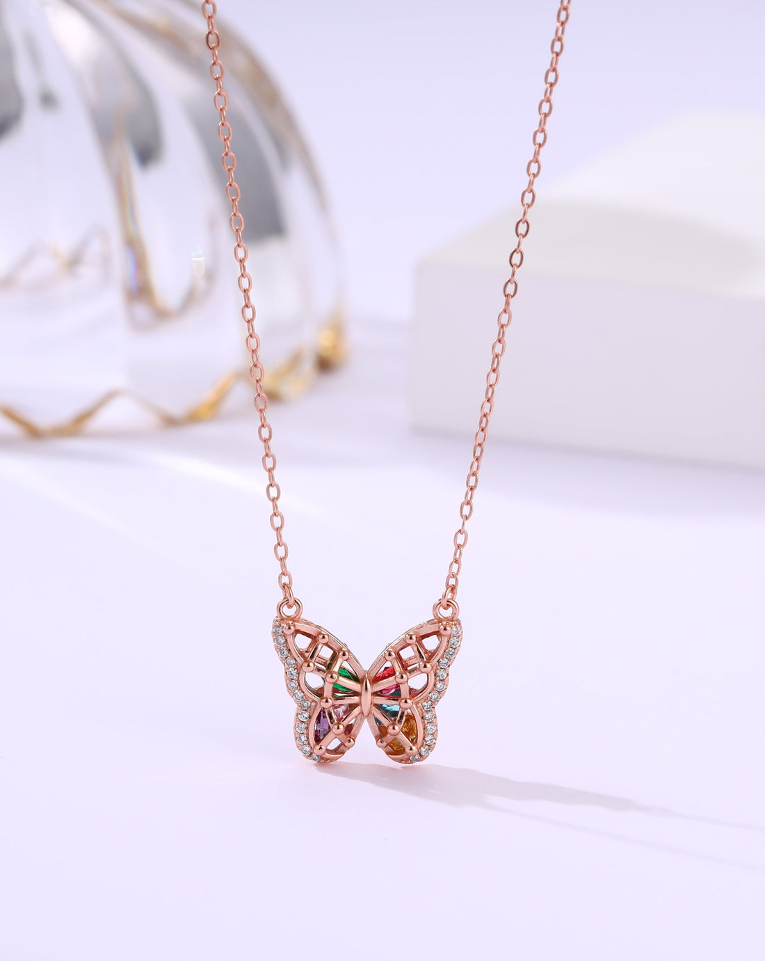 Aurora Wings Butterfly Charm Chain