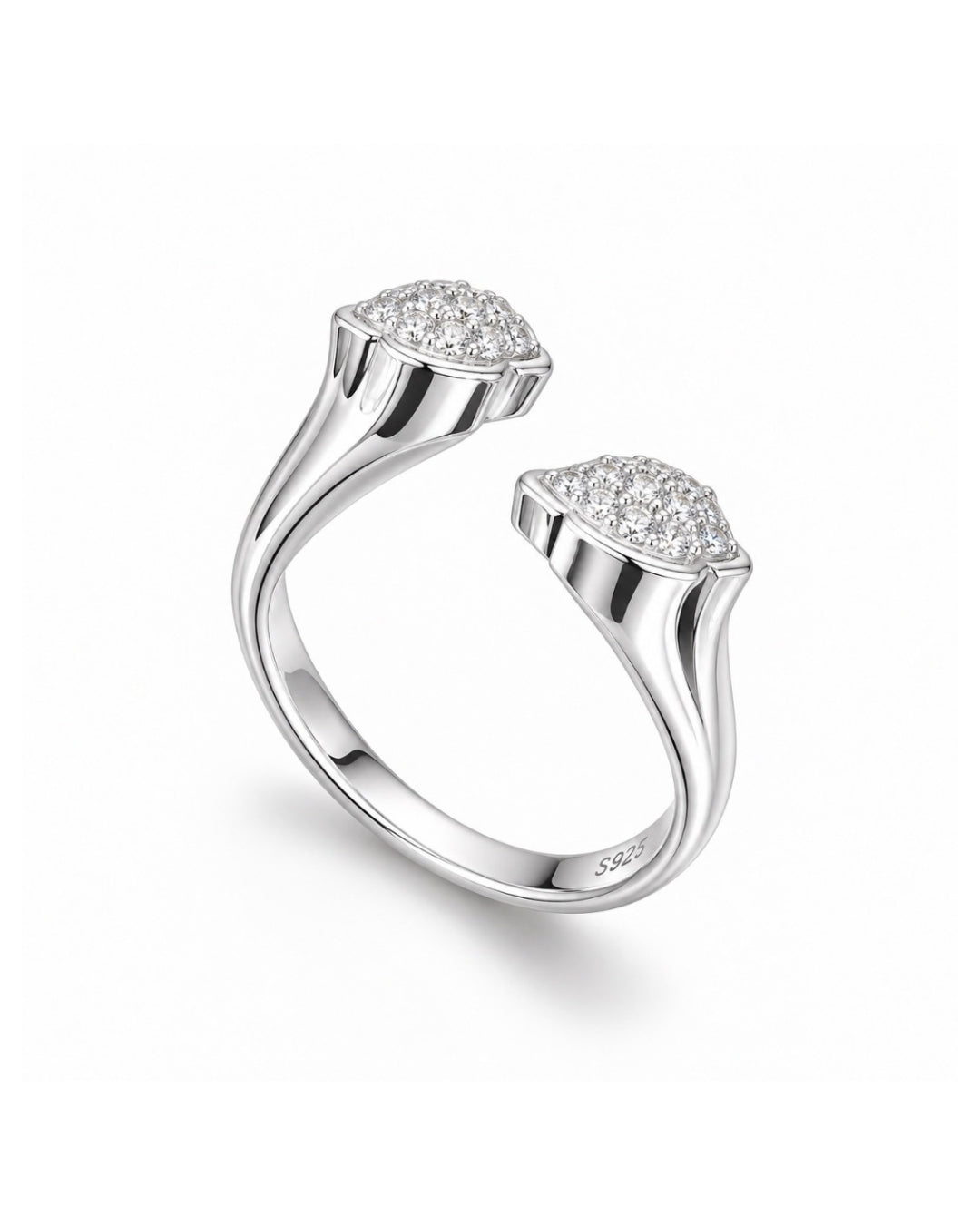 Pave Duo Open Cuff Ring
