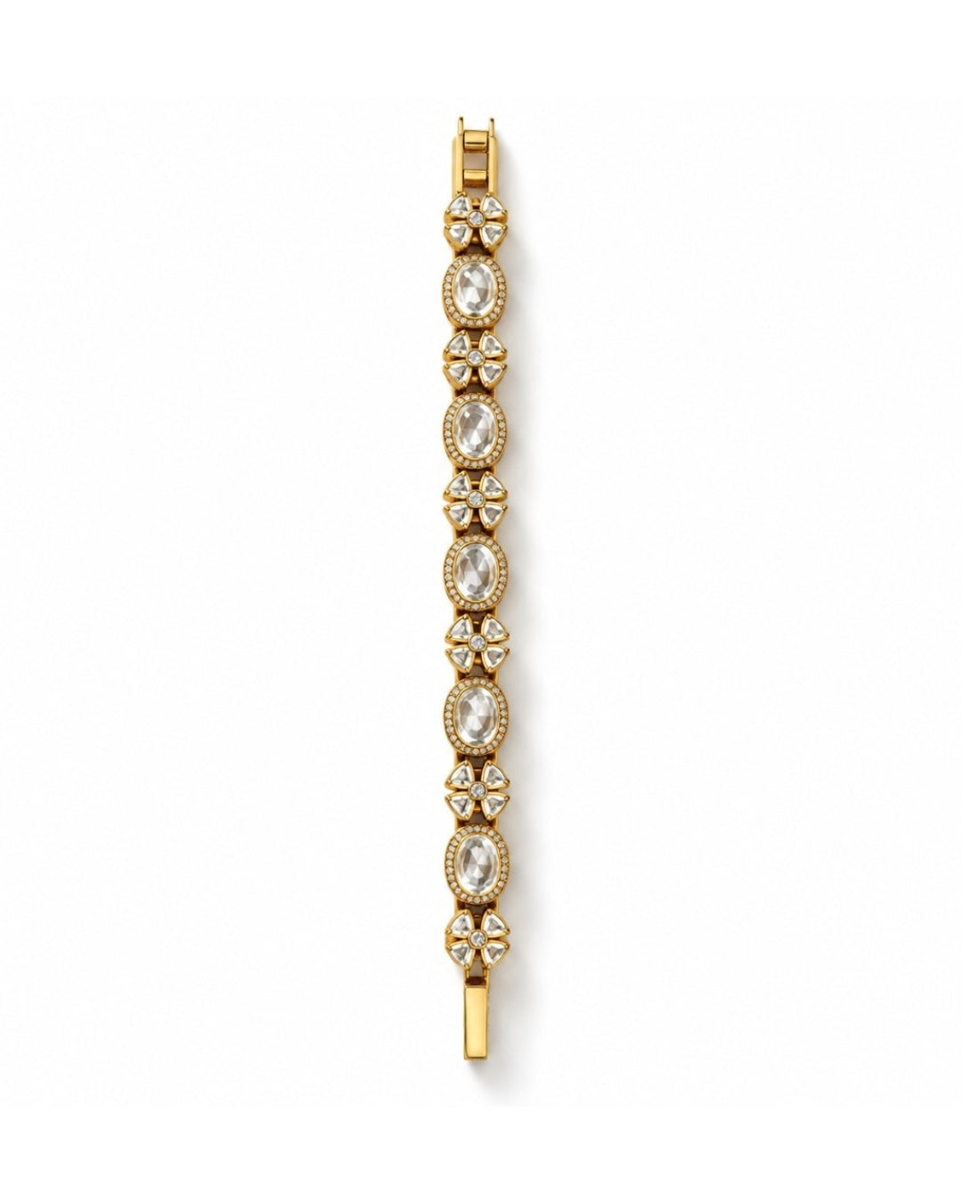 Polki Quatrefoil Link Bracelet