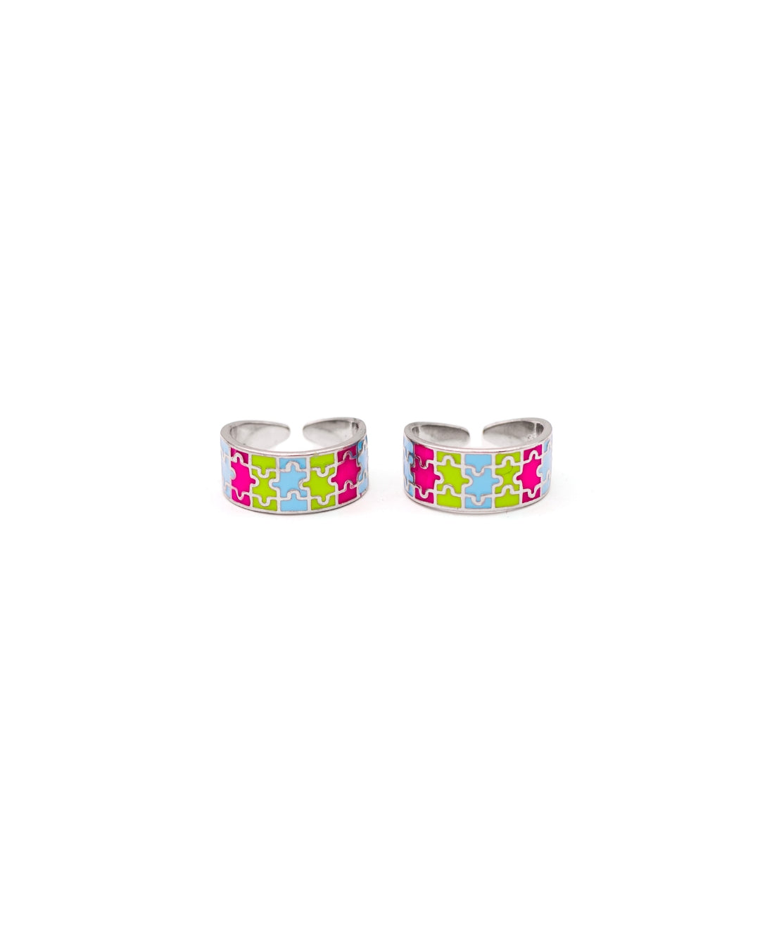 Wide Enamel Band Toe Ring — Assorted Prints