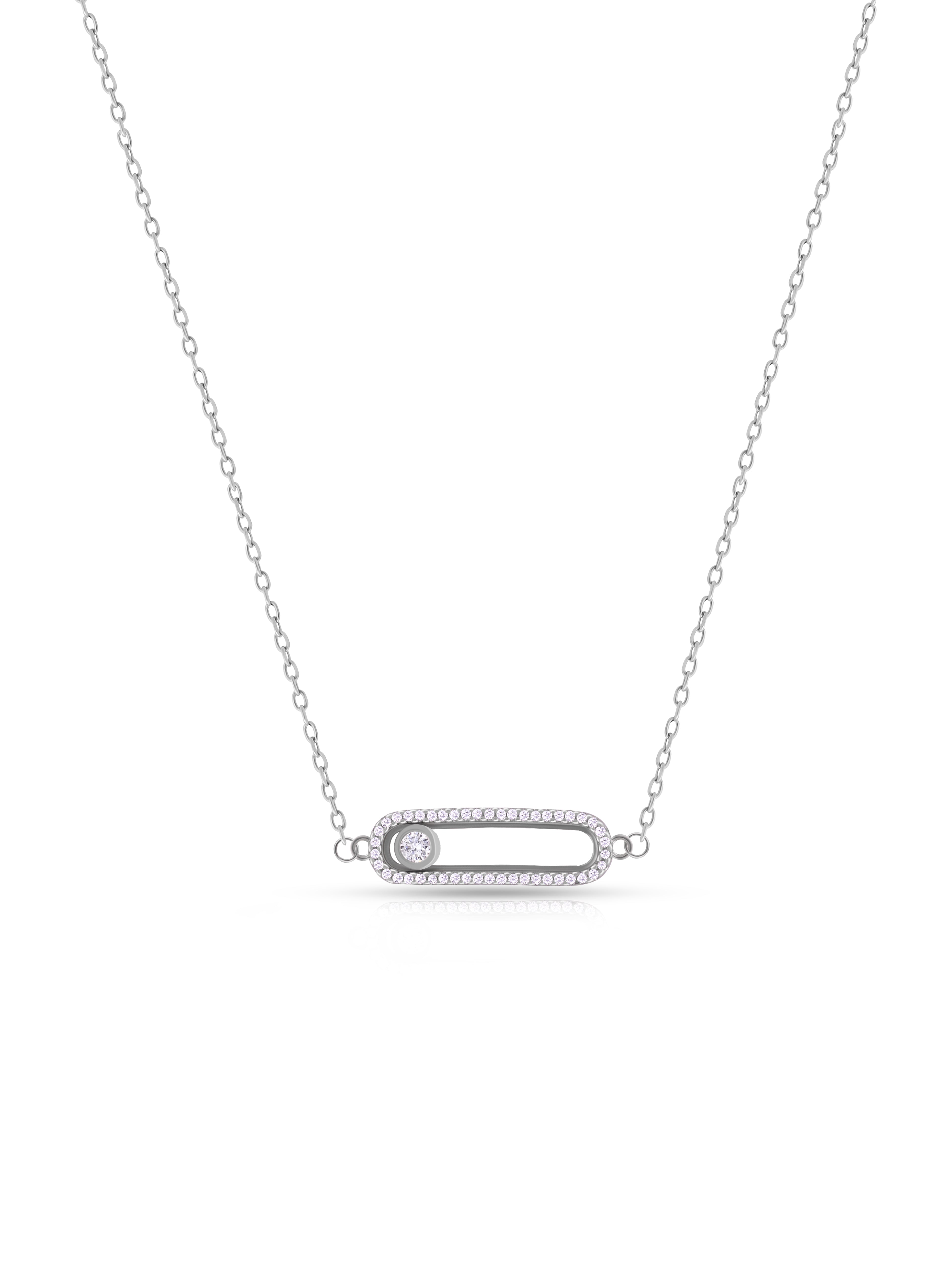 Silver Swarovski Zircon Chain