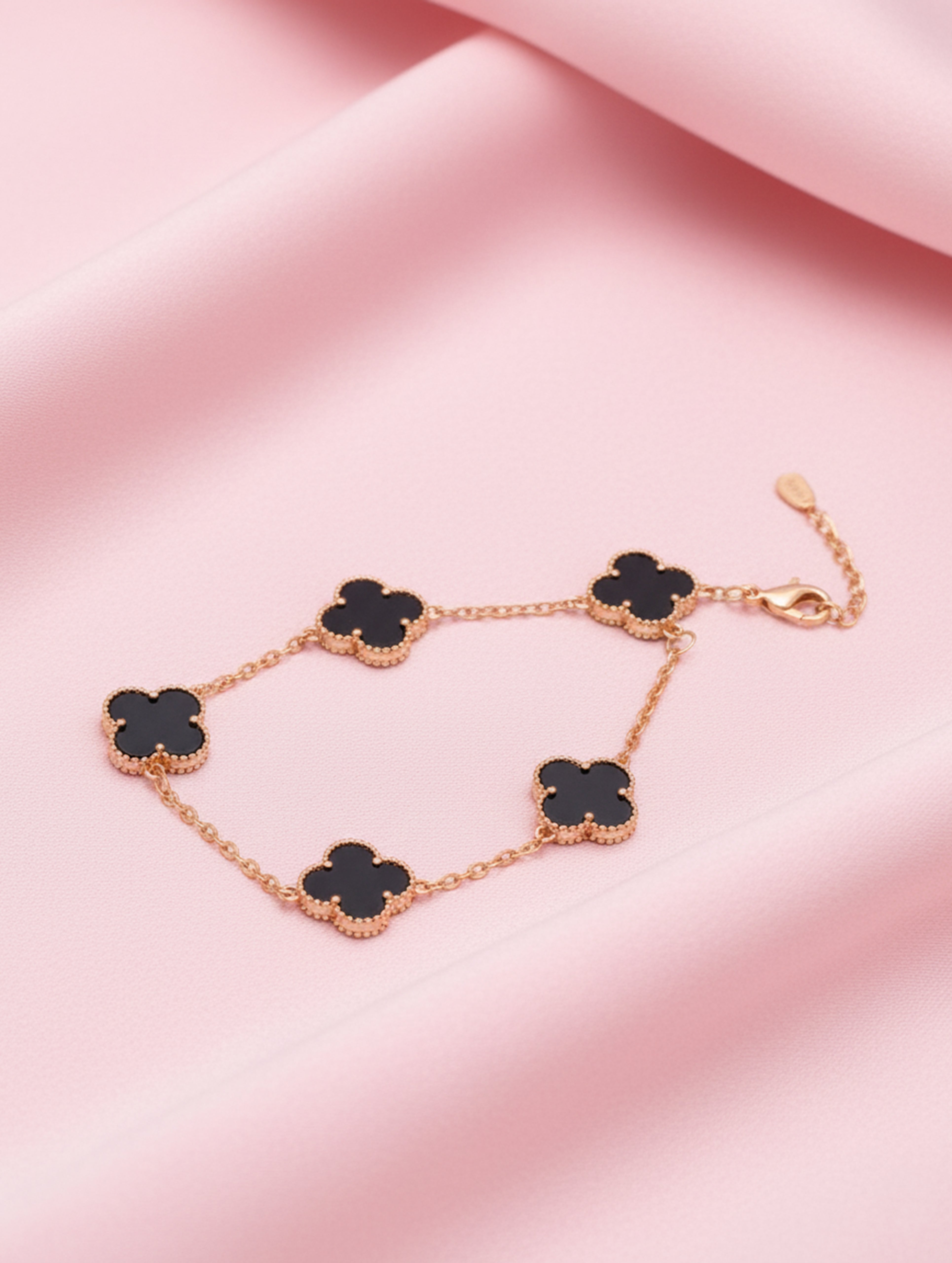 Silver Rose Gold Mother of Pearl Bracelet