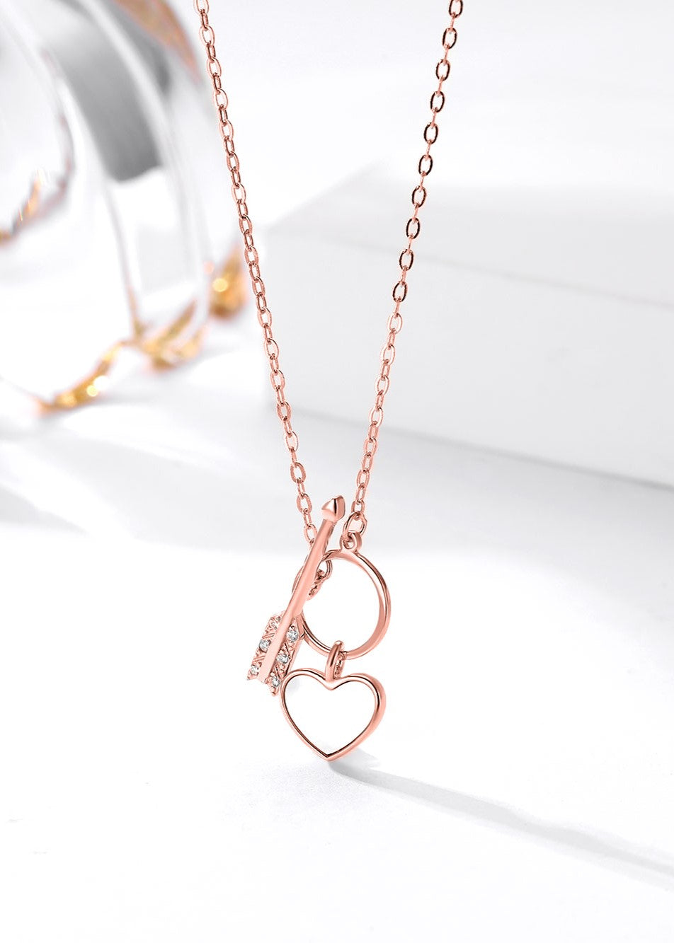 Eternal Love: Heart & Arrow Charm Chain