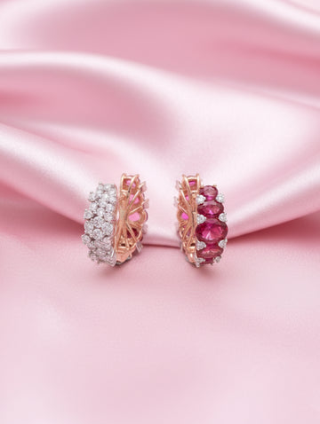 925 Sterling Silver Drop Earrings with White Swarovski Zircon