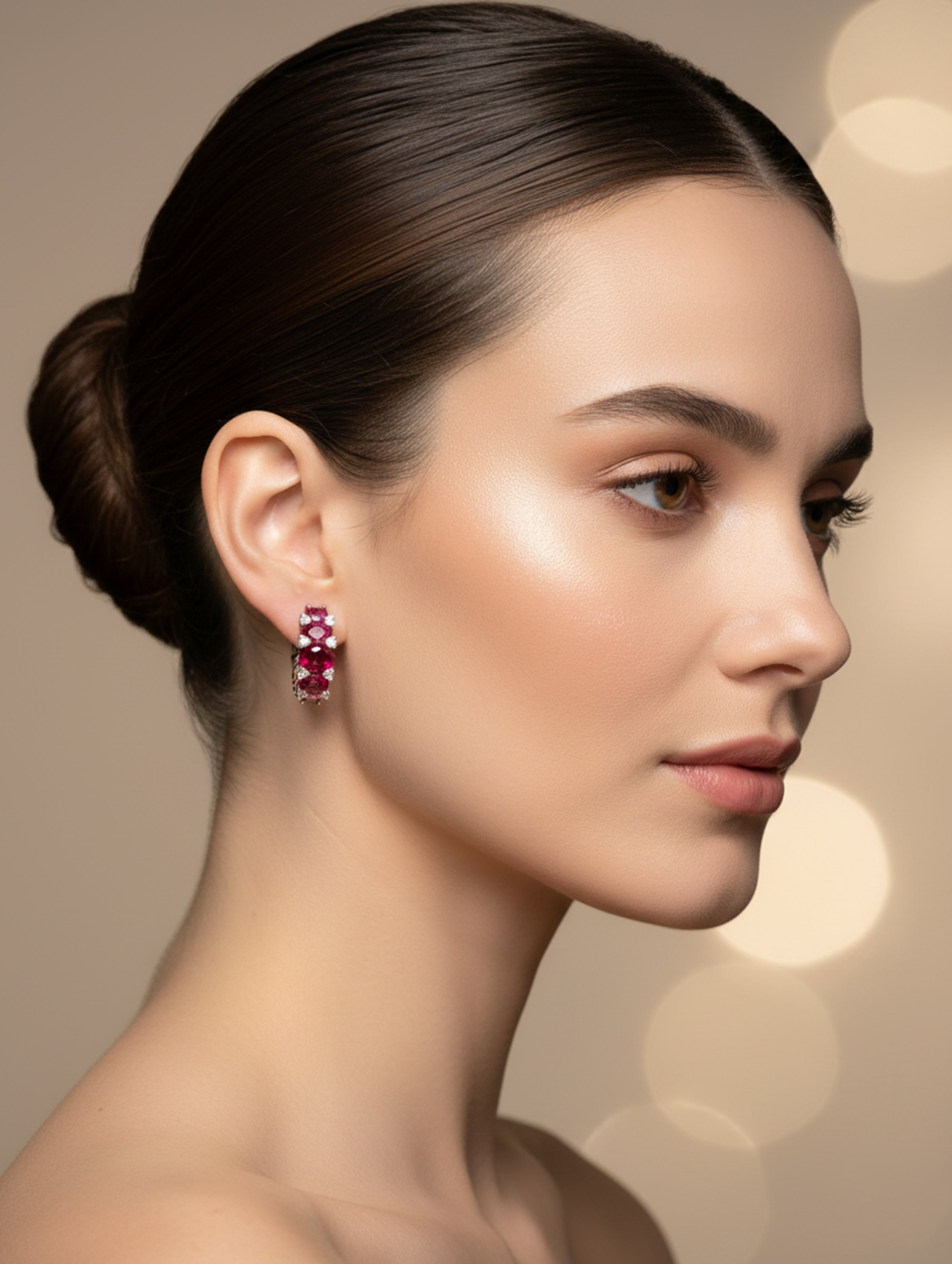 925 Sterling Silver Drop Earrings with White Swarovski Zircon