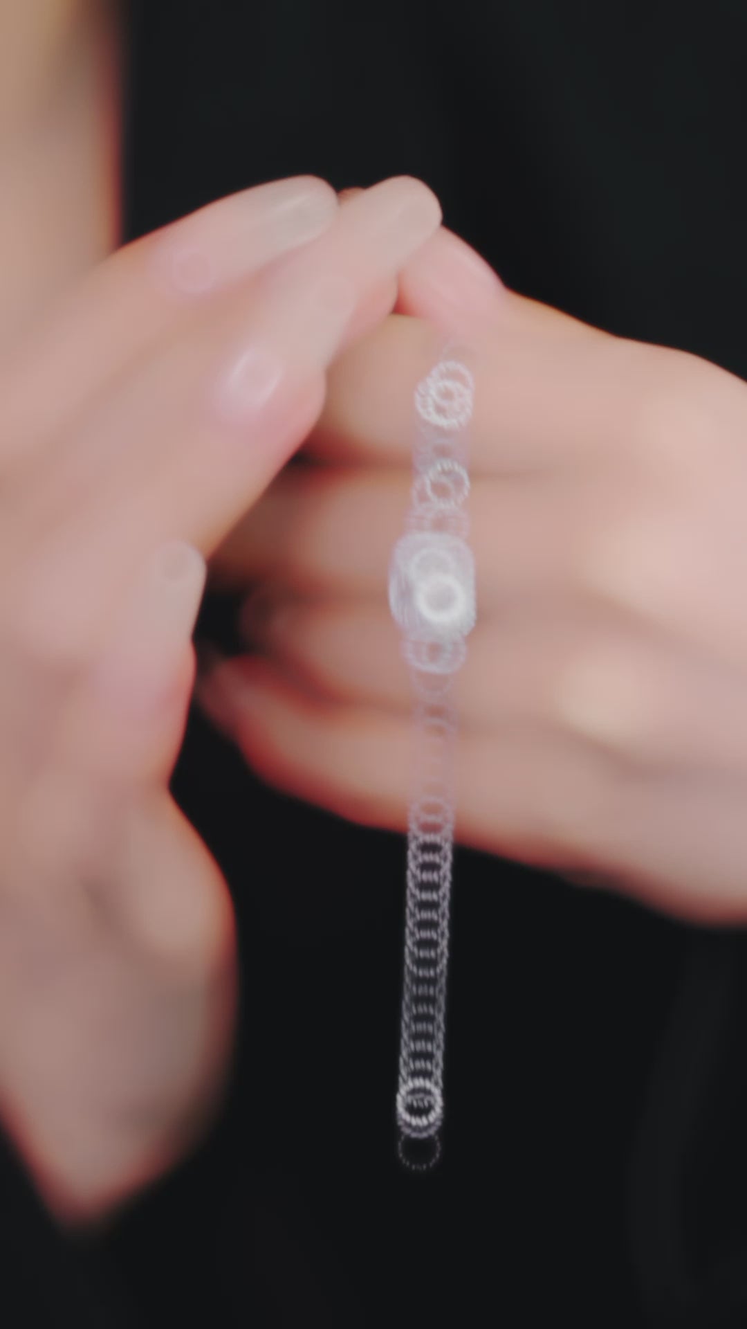 Timeless Silver Chain Bracelet with Swarovski White Zircon