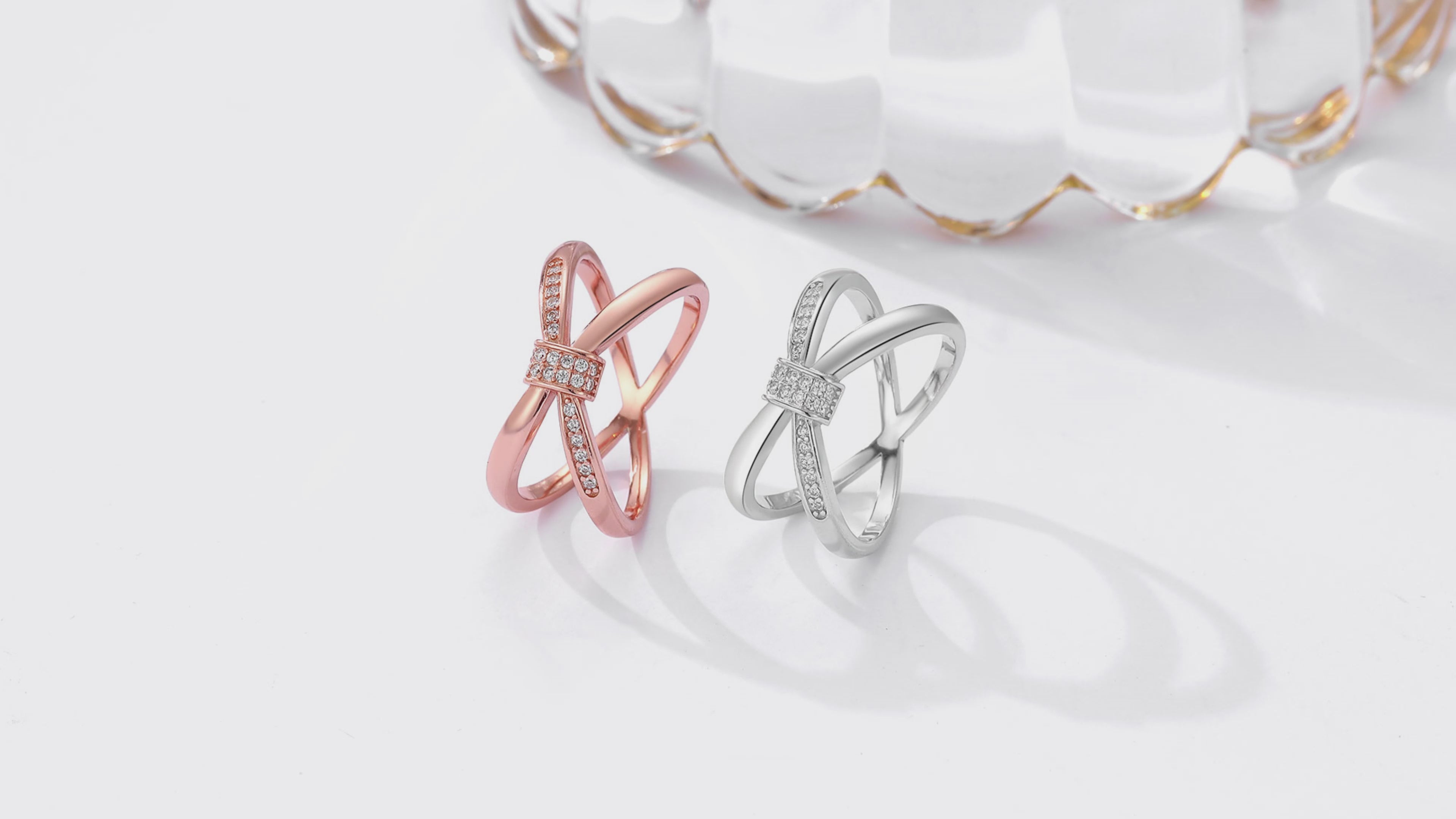 Swarovski Zircon Crossover Ring