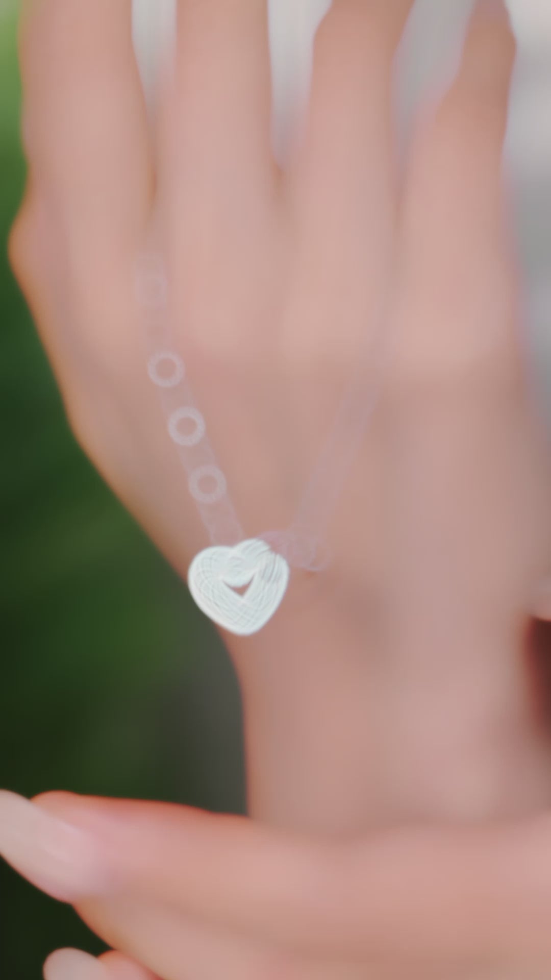 Dual Heart Sterling Silver Chain