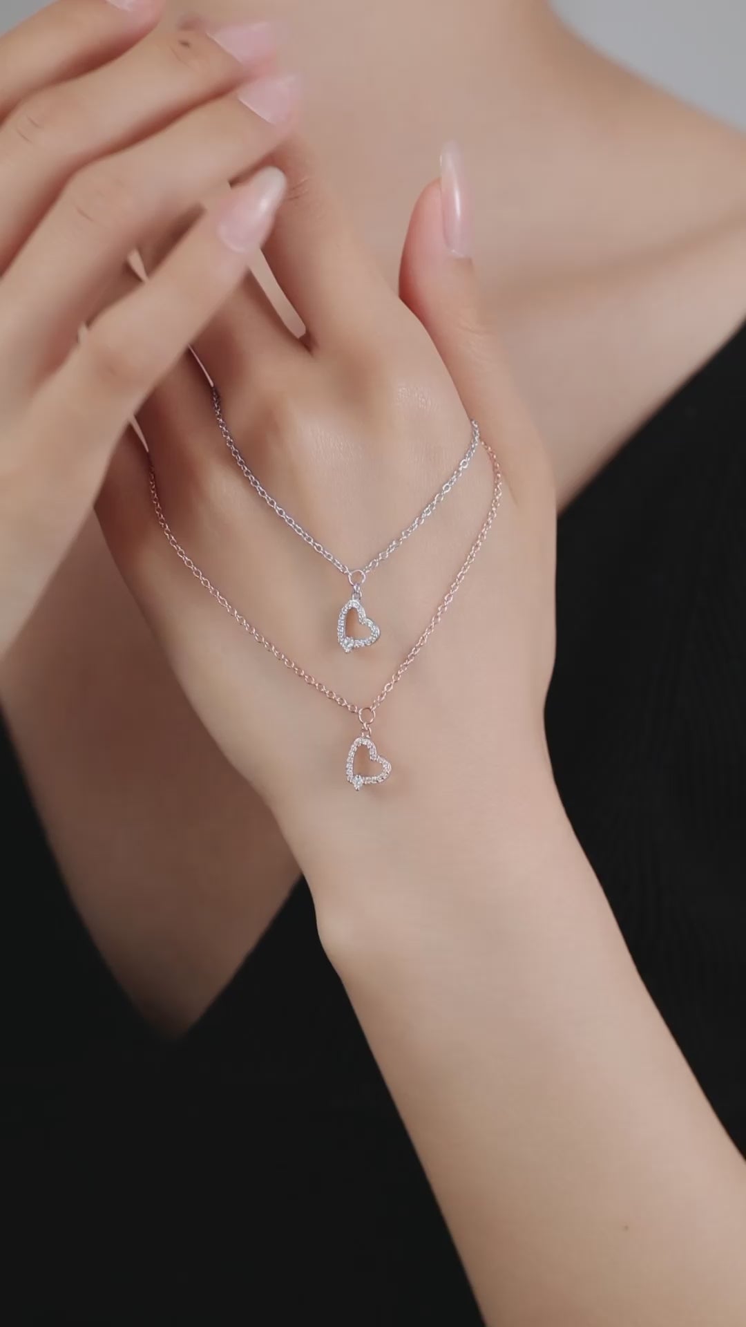 Heart Charm Silver Chain Bracelet