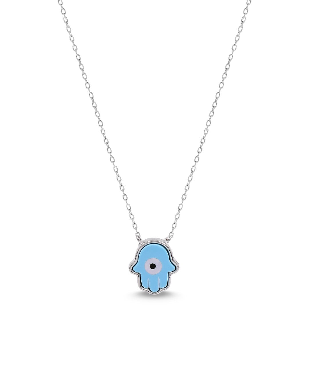 Hamsa Hand Evil Eye Pendant Necklace