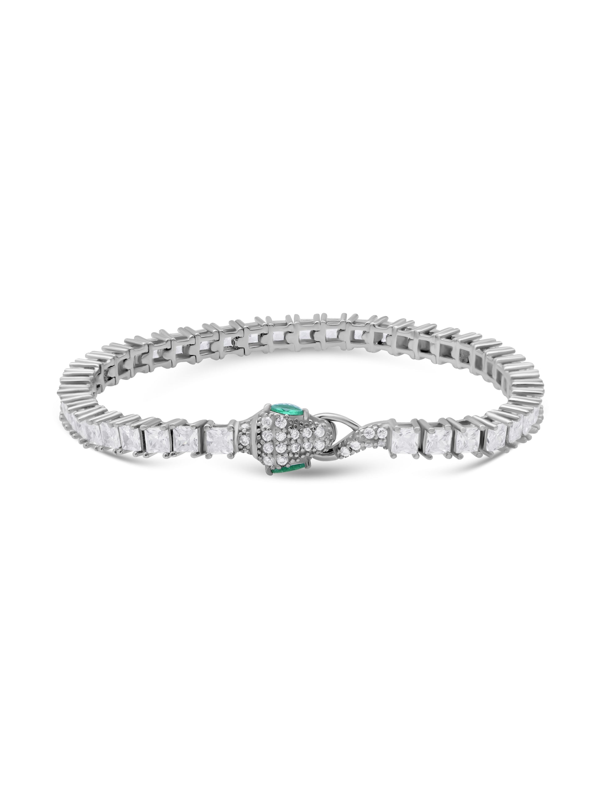 Serpent style tennis silver bracelet stylish jewellery gift for women in Dubai