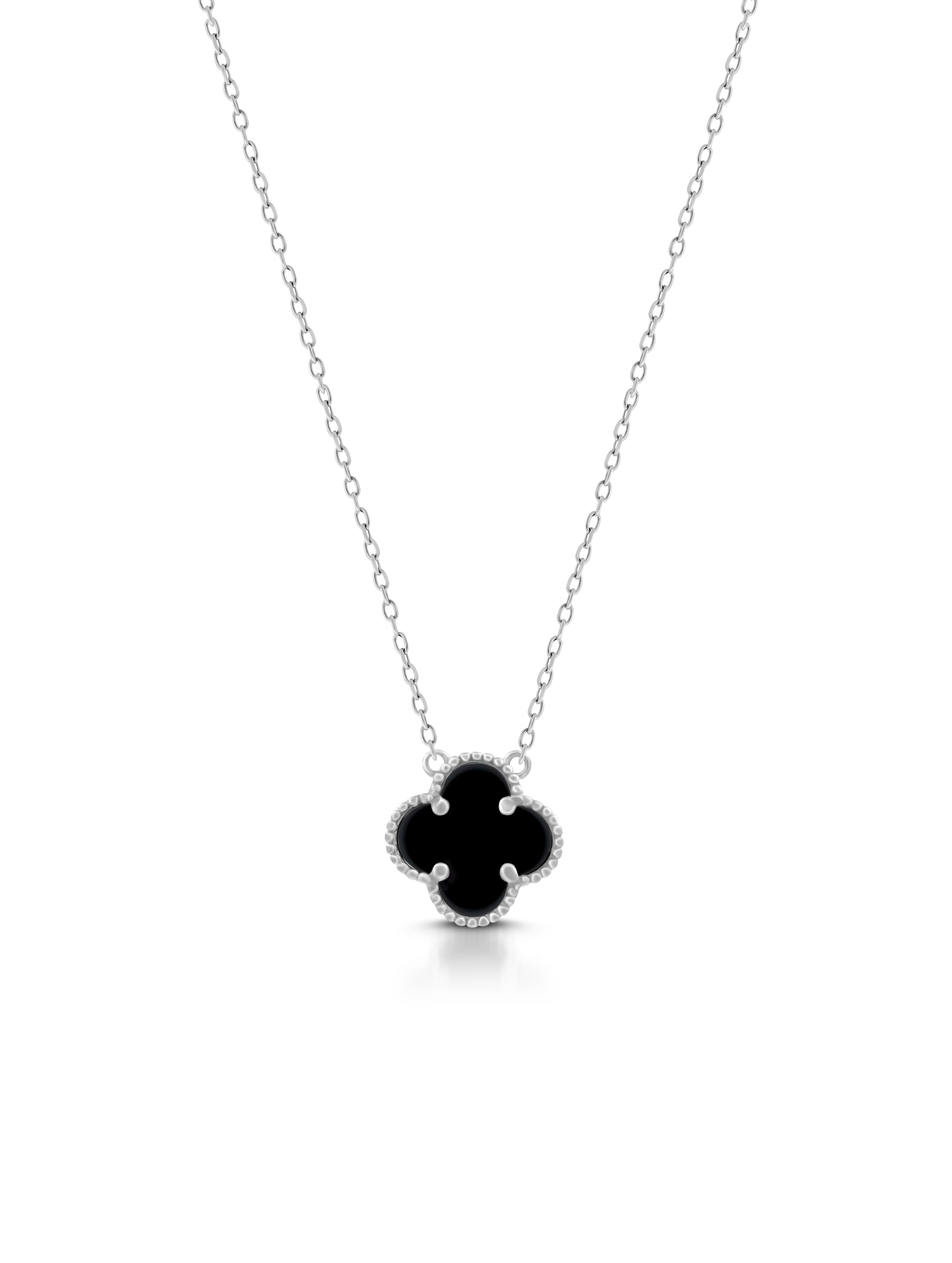 Sterling Silver Onyx Pendant Chain